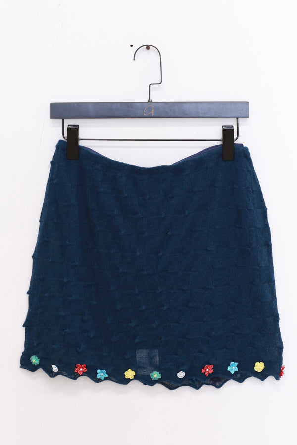 YANYAN KNITS 25 Spring/Summer BORLOR Camisole/Woven Lined Mini Skirt YYK-YYW25-0772-ZQ Navy Skirt YYW25-0081